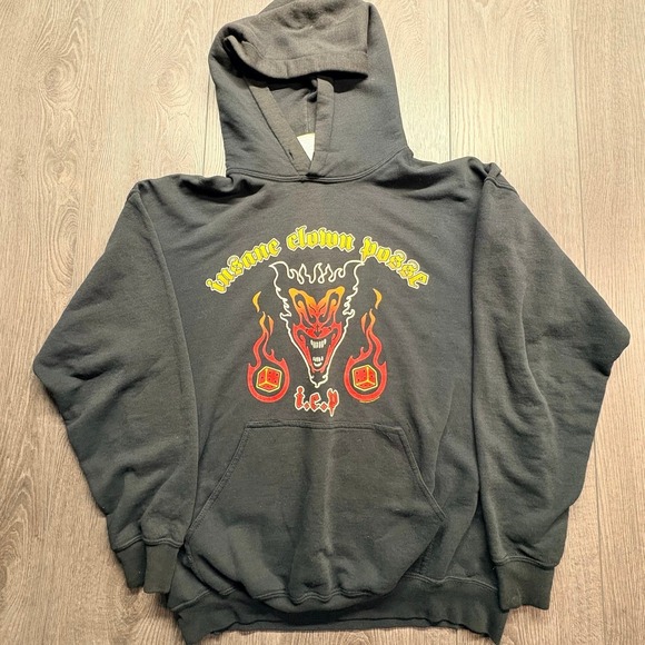 Gildan Other - Vintage 2002 Insane Clown Posse ICP The Wraith Joker Card Hoodie Black Large